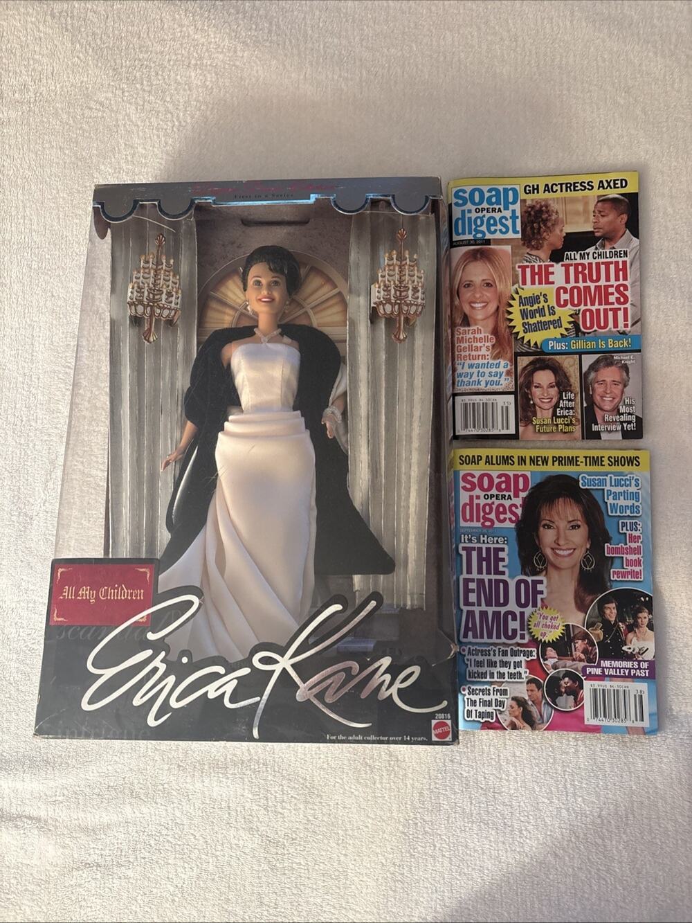 Barbie Doll - Erika Kane "All My Children" With Two Soap Opera Digest Magazines